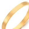 H+C Classic Stainless Steel Bangle Bracelet for Men for Women Gold Color Satin - COOLSTEELANDBEYOND Jewelry
