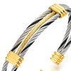 Men Women Silver Gold Black Stainless Steel Adjustable Cuff Bangle Bracelet - COOLSTEELANDBEYOND Jewelry