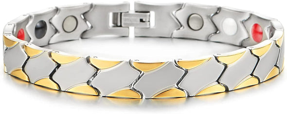 Men Women Titanium Energy Link Bracelet with Free Link Removal Kit - COOLSTEELANDBEYOND Jewelry