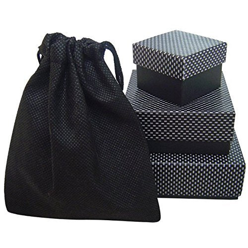 Mens Masculine Steel Irregular Geometric Curb Chain Bracelet with Black Enamel and Spring Box Clasp