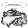 COOLSTEELANDBEYOND Men's Tiger Bangle Bracelet - Stainless Steel, Black & Silver Two-Tone