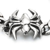 Mens Stainless Steel Spider Curb Chain Bracelet, Polished, Punk Rock Biker Gothic - COOLSTEELANDBEYOND Jewelry