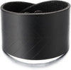 Mens Women Wide Black Leather Bracelet Leather Wristband with Leaf Veins Pattern, Snap Button - COOLSTEELANDBEYOND Jewelry