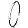 Mens Womens Stainless Steel Thin Twisted Cable Adjustable Cuff Bangle Bracelet - coolsteelandbeyond