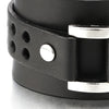 New Mens Wide Leather Bracelet Genuine Leather Bangle Bracelet Wristband with Rivets and Buckle - coolsteelandbeyond