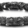 Retro Style Tribal, Mens Steel Cross Charm Vintage Link Chain Bracelet Spring Clasp, 8.7 Inches - COOLSTEELANDBEYOND Jewelry