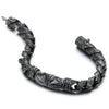 Retro Style Tribal, Mens Steel Cross Charm Vintage Link Chain Bracelet Spring Clasp, 8.7 Inches - COOLSTEELANDBEYOND Jewelry
