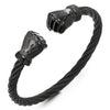 Unisex Elastic Adjustable Steel Black Fist Hand Bangle Bracelet for Men Women - COOLSTEELANDBEYOND Jewelry