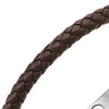 Unisex Mens Women Thin Brown Braided Leather Bracelet Leather Bangle Wristband, Steel Magnetic Clasp - COOLSTEELANDBEYOND Jewelry