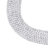 Womens Bling Bling Shinny Crystal Rhinestones Cluster Wide Bangle Bracelet - COOLSTEELANDBEYOND Jewelry