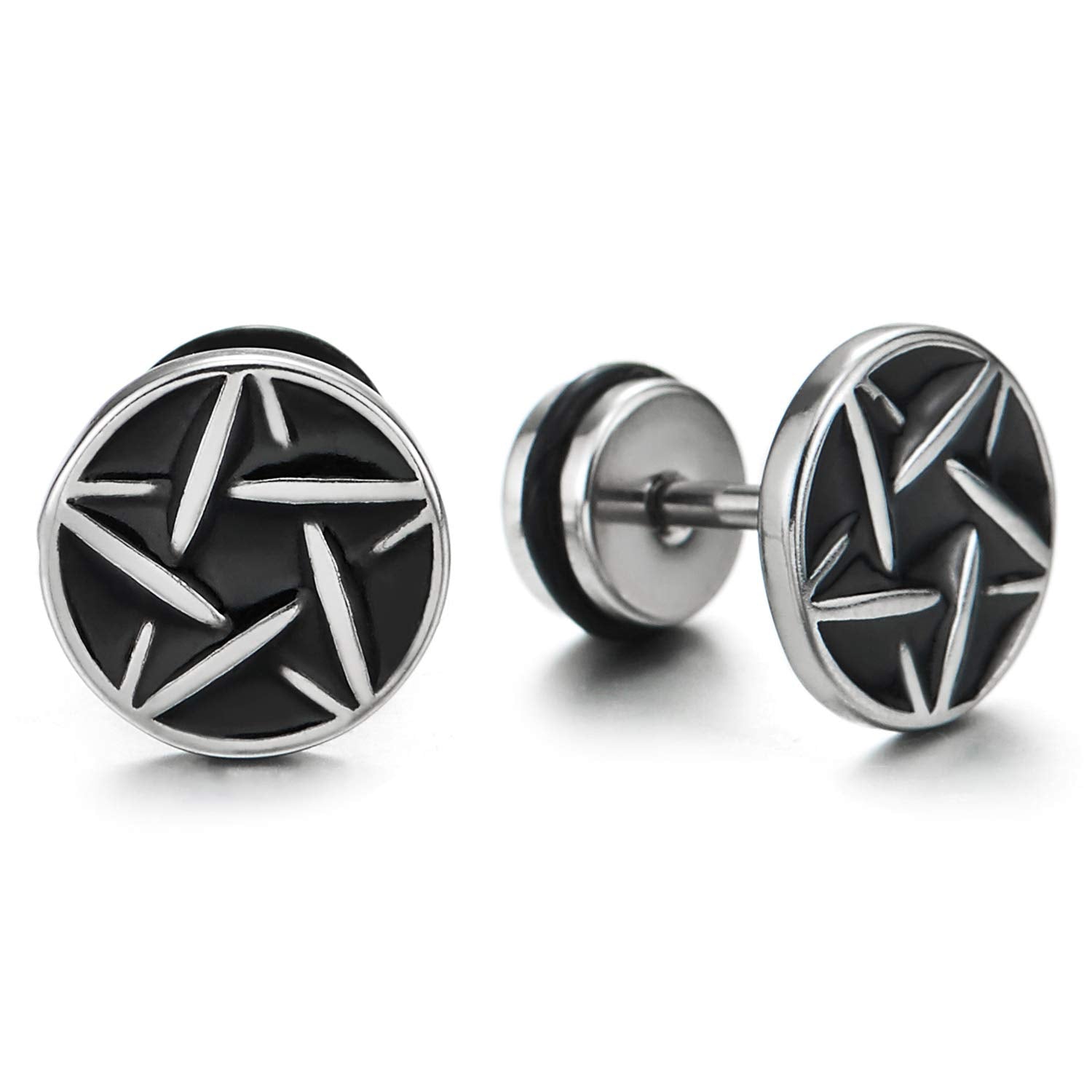 Pentagram stud earrings cheap