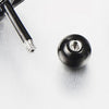 2pcs Mens Womens Steel Black Ball Barbell Stud Earrings with Dangling Smiling face, Screw Back - COOLSTEELANDBEYOND Jewelry