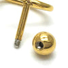 2pcs Mens Womens Steel Gold Color Pirate Skull Circle Stud Earrings with Black Enamel, Screw Back - COOLSTEELANDBEYOND Jewelry