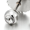 6MM Cubic Zirconia Vintage Style Stud Earrings for Men Women Stainless Steel, Screw Back, 2pcs - COOLSTEELANDBEYOND Jewelry
