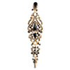 Art Deco Black Crystal Rhinestone Cluster Chandelier Long Dangle Statement Earring, Party Prom - COOLSTEELANDBEYOND Jewelry