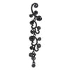 Art Deco Black Rhinestone Cluster Grapes Chandelier Long Dangle Statement Earring, Banquet Party - COOLSTEELANDBEYOND Jewelry