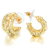 Classic Gold Color Twisted Braided Circle Drop Dangle Stud Earrings - COOLSTEELANDBEYOND Jewelry