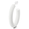 Cool White Large Open Circle Statement Hoop Huggie Hinged Stud Earrings - COOLSTEELANDBEYOND Jewelry
