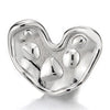 Cute Irregular Textured Heart Stud Earrings Dotted - COOLSTEELANDBEYOND Jewelry