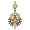 Elegant Champagne Gold Marquise Crystal Rhinestone Cluster Teardrop Long Dangle Palace Earrings - COOLSTEELANDBEYOND Jewelry
