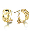 Hipster Gold Color Cuban Curb Chain Circles Link Statement Hoop Huggie Hinged Stud Earrings - COOLSTEELANDBEYOND Jewelry