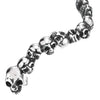 Men Women Steel Gothic Chain of Skulls Ear Cuff Earrings, 1 Piece - COOLSTEELANDBEYOND Jewelry