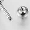 Mens Women Stainless Steel Beads Wrench Half Huggie Hinged Hoop Earrings Screw Back 2 pcs - COOLSTEELANDBEYOND Jewelry