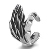 Mens Women Stainless Steel Vintage Angle Wing Ear Cuff Ear Clip Non-Piercing Clip On Earrings Gothic - COOLSTEELANDBEYOND Jewelry