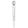 Mens Womens Stainless Steel Huggie Hinged Hoop Earrings with Dangling Two-tier Long Chains - COOLSTEELANDBEYOND Jewelry