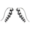 Mens Womens Vintage Line of Skull Long Hook Stud Earrings, Stainless Steel, Unique, 2pcs - COOLSTEELANDBEYOND Jewelry