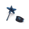 Pair 8MM Stainless Steel Blue Pentagram Star Stud Earrings for Men Women, Unique - coolsteelandbeyond