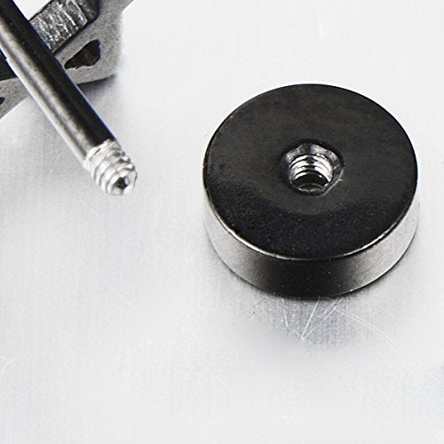 Pair Black Circle Barbell Stud Earrings with Dangling Cross, Men Women, Stainless Steel, Screw Back - COOLSTEELANDBEYOND Jewelry