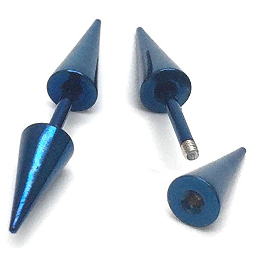 Pair Double Spike Stud Earrings in Stainless Steel for Men and Women - coolsteelandbeyond