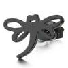 Pair Flat Black Stainless Steel Dragonfly Stud Earrings for Women - COOLSTEELANDBEYOND Jewelry