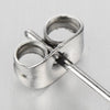 Pair Flower Stud Earrings of Stainless Steel for Women and - COOLSTEELANDBEYOND Jewelry