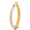 Pair Gold Color Stainless Steel Huggie Hinged Hoop Earrings with Cubic Zirconia - COOLSTEELANDBEYOND Jewelry