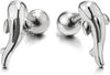 Pair Mens Women Small Stainless Steel Dolphin Screw Stud Earrings, Screw Back - COOLSTEELANDBEYOND Jewelry