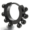 Pair of Black Huggie Hinged Hoop Earrings for Men Women - COOLSTEELANDBEYOND Jewelry