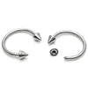 Pair Spike Arrow Half Circle Huggie Hinged Earrings for Men Women, Screw Back - COOLSTEELANDBEYOND Jewelry