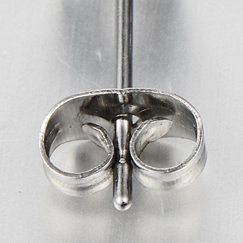 Pair Stainless Steel Open Flat Oval Hoop Huggie Hinged Stud Earrings - COOLSTEELANDBEYOND Jewelry
