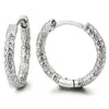 Pair Stainless Steel Uneven Rough Surface Circle Huggie Hinged Hoop Earrings for Men Women - COOLSTEELANDBEYOND Jewelry