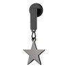 Pair Steel Black Rectangle Screw Stud Earrings with Dangle Star Pentagram for Men Women, Screw Back - COOLSTEELANDBEYOND Jewelry