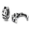 Pair Vintage Steel Curb Chain Oval Ear Cuff Ear Clip Non-Piercing Clip On Earrings for Men Women - COOLSTEELANDBEYOND Jewelry