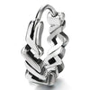Pair Vintage Zip Zap Braided Circle Huggie Hinged Hoop Earrings Stainless Steel, Unisex Men Women - COOLSTEELANDBEYOND Jewelry