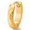 Small Laser Pattern Huggie Hinged Hoop Earrings for Men Women, Steel Gold Color - COOLSTEELANDBEYOND Jewelry