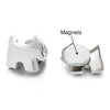 Small Magnetic Puppy Dog Stud Earrings, Non-Piercing Clip On Cheater Ear Gauges, Polished - COOLSTEELANDBEYOND Jewelry
