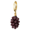 Special Acrylic Grapes Gold Color Hoop Huggie Hinged Stud Earrings - COOLSTEELANDBEYOND Jewelry