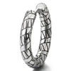 Stainless Steel Grooved Circle Huggie Hinged Hoop Earrings for Men Women, 2pcs - COOLSTEELANDBEYOND Jewelry
