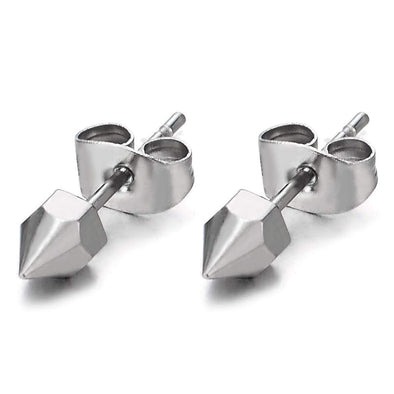 Stainless Steel Small Arrow Head Spike Stud Earrings for Men and Women, 1 Pair - coolsteelandbeyond