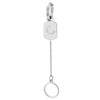 Steel Huggie Hinged Hoop Earrings with Dangling Charm of Cubic Zirconia, Long Chain and Open Circle - COOLSTEELANDBEYOND Jewelry